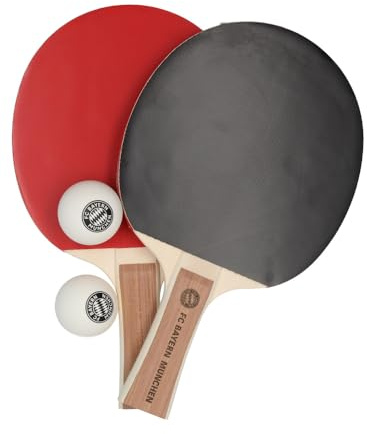 FC Bayern München Tischtennis Set (je 2 x Tischtennis-Schläger und -Bälle) FCB