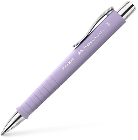 Faber-Castell 241104C - Box mit 5 Kugelschreibern Poly Ball Xb Edition - Sweet Lila.
