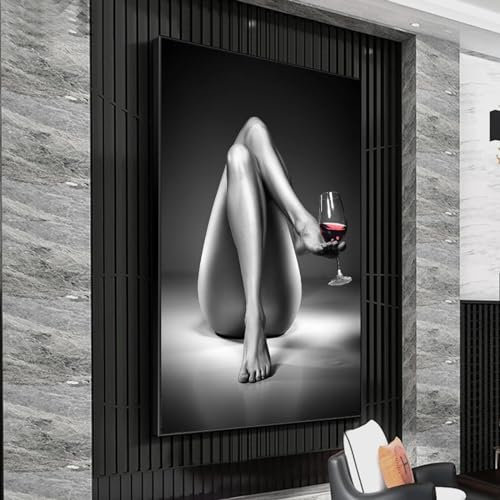 ADOHOME Moderne sexy nackte Frauen-Wandkunst, Leinwanddrucke, Poster, Gemälde, nackte Dame, Portraitbild für Wohnzimmer, Dekoration, 30 x 45 cm, rahmenlos
