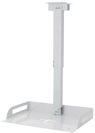 Alnemy Projektorhållare för taket, projektorhållare, justerbar höjd 34–56 cm, universell projektorhållare, takhållare för projektorer, router (vit)
