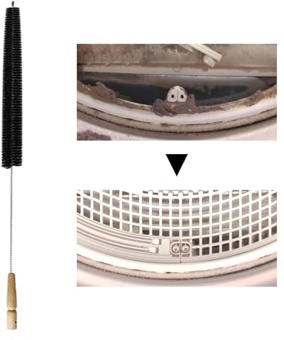 Refrigerator Coil Cleaning Brush - Ventilation Duct Tumble Dryer Cleaner | Coil Cleaning Scrubber with Wooden Handle, Flexible Refrigerator Coil Brush Lint Remover for Drain Cleaner, Discharge