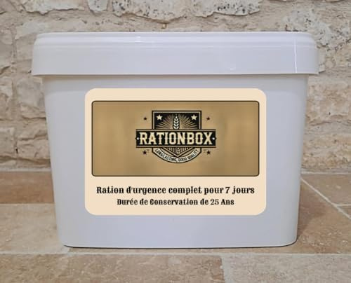 Notfall-Ration - 158 Portionen - 7 Tage Nahrungsmittel-Set - gefriergetrocknete Mahlzeit - Rationbox