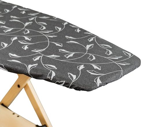 Copertina per Asse da Stiro, Compatibile con Foppapedretti, Colore Argento/Grigio, Copriasse da stiro , copertura asse da stiro con Elastico, Tessuto 100% Cotone, 115 x 63 cm, Made in Italy