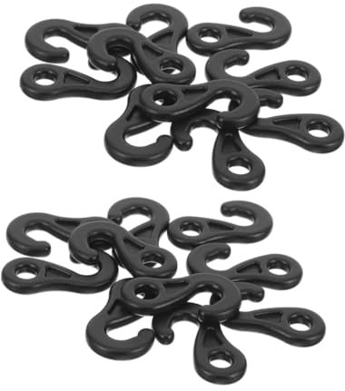 MAGICLULU 100 Ganci da Campeggio in Plastica Pom, Fibbie di Fissaggio per Corda Elastica Antivento, Moschettoni per Riparo da Esterno, Set per Ancoraggio Teloni, Accessori per Campeggio e Outdoor