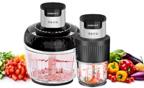 800W Electric Food Chopper – 2-in-1 Mini Processor & Meat Grinder with 3.5L Glass Bowl, Stainless Steel Blades, 2 Speeds, Easy Clean for Veg, Baby Food, Nuts & Meat