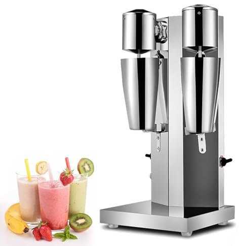 Frullatore per Frappè In Acciaio Inox - Frullatore per Frappè Professionale a 18000 Giri/Min, Mixer per Frullati,A-DoubleHead