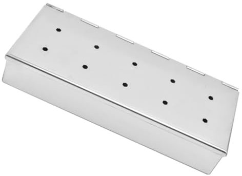 BESTonZON Box Bbq Inossidabile Scatola Portatile per Affumicatura con Capacità Accessorio Bbq per Gas e Elettriche Facile da Usare e Resistente