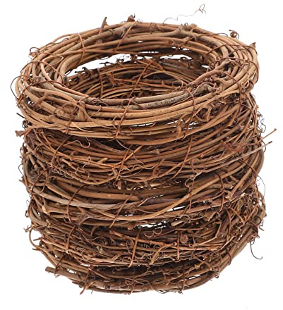 LOLIPPYY 5 Stück Rattan Kränze zum Selbermachen Stabile DIY Weinreben Ringe für Weihnachtskranz Türkranz Wanddeko Natürliche Bastelringe für Festliche Dekoration und Heimgestaltung