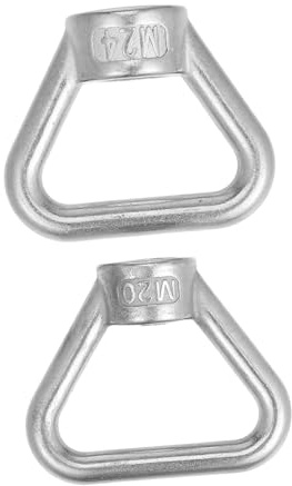 DIKACA 2 Pezzi Dado ad anello in acciaio inox anello filettato per sollevamento industriale e marittimo resistente alla corrosione facile installazione alta capacità di carico