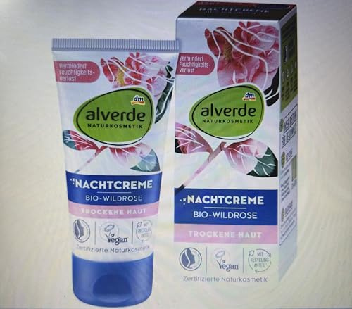 alverde NATURKOSMETIK Nachtcreme Wildrose, 50 ml