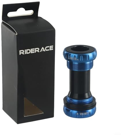 Besttoolifes Rodamiento de cerámica de 6873 mm Bb52 bola de aluminio componente de carretera que tiene 24 mm con bielas de aleación compatible, duradero (azul)