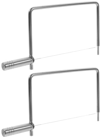 Hoement 2 St Osthyvel Rostfritt Stål Verktyg Tråd Osthyvel Med Tråd Kakskärare Trådar Brödskärare Trådskärande Rostfritt Stål Ostskärare Silver