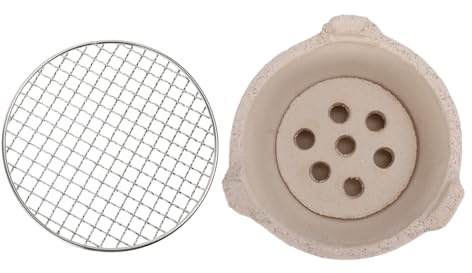 Parrilla de carbón portátil – Estufa de barbacoa redonda duradera para acampar al aire libre, picnics y uso doméstico, diseño resistente al calor con bandeja de carbón, ideal para jardines y barbacoas