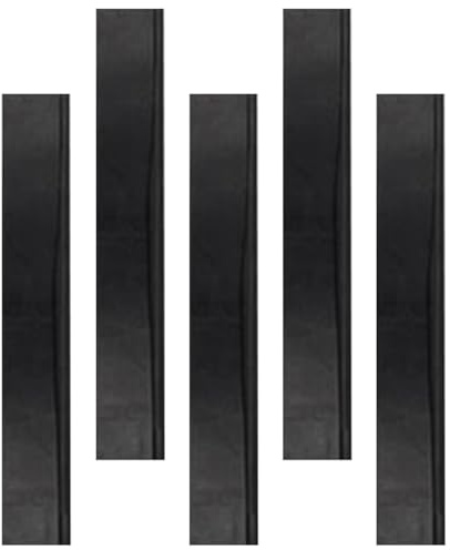 Fensterabzieher Profi 5 Stück Schwarz Gummi Ersatzgummi für Glas | 35cm Lange Streifen, Einfache Montage, Geeignet für Glatte Glasflächen und Präzises Abziehen