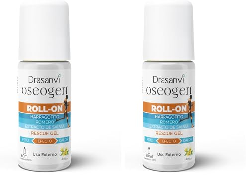 OSEOGEN Rescue Gel Roll-On con Árnica | Acción Localizada Frio-Calor| Para Músculos y Articulaciones |Efecto Analgésico y Antiinflamatorio | Con Extractos Vegetales,Rápido Alivio y Bienestar,60 ml
