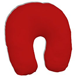 Dukal | Bezug für Nackenhörnchen | 45 x 12 cm | aus hochwertigem DOPPEL-Jersey | 100% Baumwolle | Farbe: rot