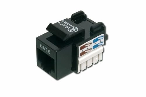 DIGITUS Modulo Keystone Cat-6 non schermato - Presa RJ45 - 250 MHz 1GBase-T - AWG 26-22 - Installazione senza attrezzi - Bianco
