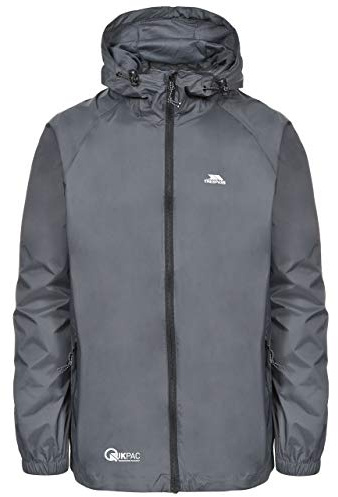 Trespass Qikpac Jacket Vestes coupe-pluie Gris foncé FR : L (Taille Fabricant : L)