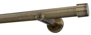 Sento 25mm Gardinenstange Vorhangstange Wandmontage Messing Antik Modern 120 cm Albana