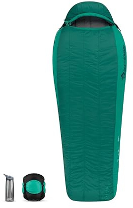 Sea to Summit - Traverse Kunstfaserschlafsack Regular (-10°C) - Mumienschlafsack - WaveLoft + Thermolite-Isolierung - 2,5 Jahreszeiten - Zip Coupling - Wandern - Green - 1440g
