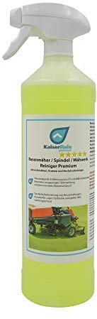 Spezial Rasenmäher,- Spindel,- Mähwerk- Reiniger Premium 1 L auch optimal um Rasenmäher-roboter I Mähroboter zu reinigen I Mährobboterreiniger I Maschinenreiniger