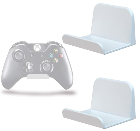 sciuU 2 * Wall Mount compatible with PS5, Xbox, Switch, Steam controllers | No-Drill Adhesive / Drill-free Adhesive Tape Installation for Universal Gamepad Storage Holder Stand