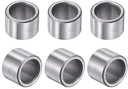 sourcing map Sleeve Bearings 10mm Bore 14mm OD 10mm Length Sintered Iron Self-Lubricating Bushings 6pcs