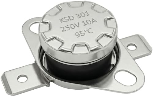 Lumonic Termoswitch 95°C NC-kontakt 250V 10A Temperaturomkopplare Termostat KSD301 Bimetall Termiskt skydd