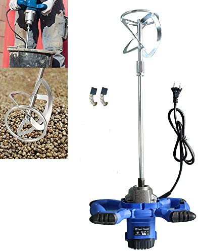 Malaxeur Béton 2600W - Diamètre Hélice 16cm - Démarrage Progressif - Filetage M14-6 Vitesses - Mélangeur Produits - Prise en Main Ergonomique - Outillage Électroportatif