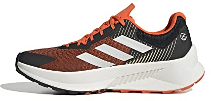 Adidas Herren Terrex Soulstride Flow Shoes-Low (Non Football), Core Black/Crystal White/Impact Orange, 44 EU