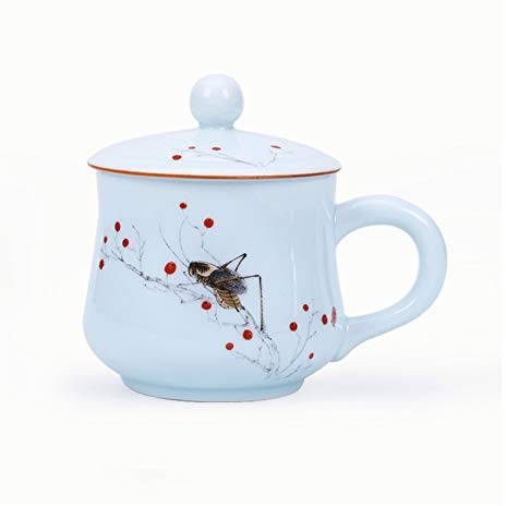 IXART Tazas de Cafe Taza de café grande con mango 15.Oz Taza de café gigante de cerámica Copa de café grande, taza de cerámica con tapa for café, té, 6 opciones Tazas Cafe/Tazas de Té (Color : F)