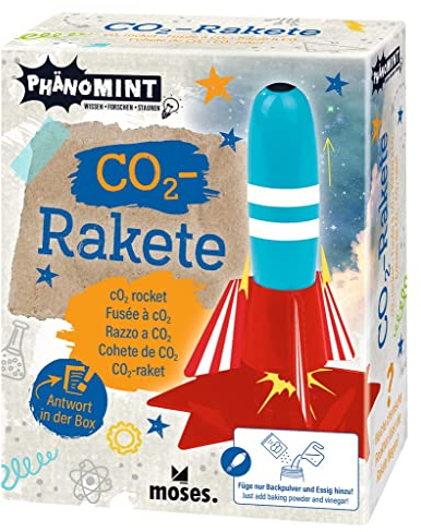 moses. PhänoMINT CO2 - Rakete, Experimentier-Set für kleine Raketenwissenschaftler, Kunststoff-Rakete für Kinder ab 8 Jahren