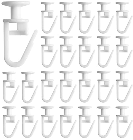 120 Stück Gardinenhaken,Gardinengleiter Gardinenröllchen,11 mm Standardmaß Gardinengleiter,Gardinenhaken für Schienen,Vorhang Haken für Vorhangschiene,Gleitet Leise und Zuverlässig