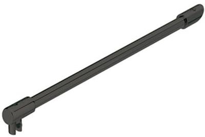Gedotec Barre de stabilisation en laiton - 1 barre de maintien - Surface : noir graphite - Longueur : 400 mm - Stabilisateur pour parois de douche 135° - Convient pour épaisseur de verre de 8 à 12 mm