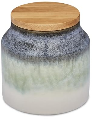 Cooksmart Ceramic Coffee Storage Canister with Airtight Lid | British Designed, Tea & Sugar Organisation, Durable Stoneware, Kitchen Counter, Refillable, Food Storage, Everyday Use