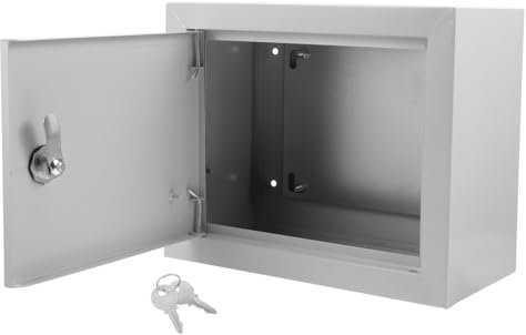 HOMSFOU Outdoor Electrical Box Large Wall-mounted Breaker Box Waterproof Cable Enclosure 30x25cm