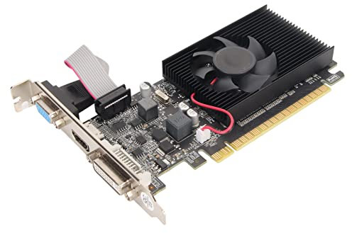 Scheda grafica 1 GB GDRR3 64 bit, supporto VGA DVI HDMI, scheda grafica a basso profilo singolo ventola, PCI Express X16