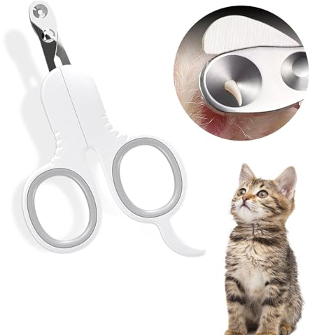 SpetngSake Krallenschere Katzen,Katzen Krallenschneider Sicherheits Edelstahl,Hundekrallen und Katzenkrallen Schneider,Hunde Katzen Nagelschere,Nagelknipser Katze für Welpen,Hasen und Meerschweinchen