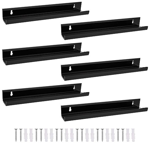 Ekakashop 6 Stück Schallplattenaufbewahrung, Vinyl schallplatten aufbewahrung für Alben, LP-Aufbewahrung, Aufbewahrung-Album Schwarz- 30cm