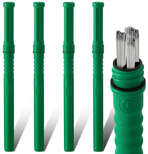 Tandefio 4 Pcs Welding Rod Storage Tube 40 Inch Tig Rod Holder, Green