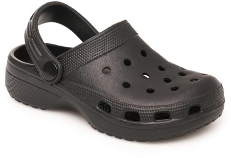 A2Z 4 Kids Klassisk Träskor Slip On Trädgård Träsko Sandal Sommar Strand Holiday Mulor - Clogs AZ32557 Black 12 UK Ch