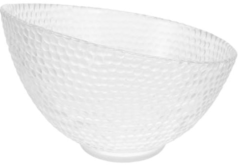 ULDIGI Tazón Multifuncional Transparente Ensaladera Blanca Duradera para Ensaladas Frutas y Postres