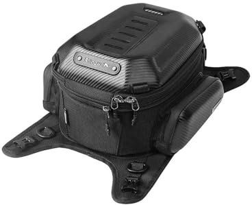Motorrad-Tankrucksack, Wasserdicht, 15–18 L, Passend Für Die Meisten Dual-Sport-Motorräder, Eva-Hartschalen-Rucksack(Carbon Black)
