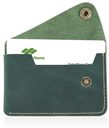 Vintage Kartenhalter mit Klappe - Card Wallet, Mini-Münze Brieftasche, Visitenkartenetui im Flip-Stil, Slim Business Card Holder Wallet, Elegantes Kartenetui