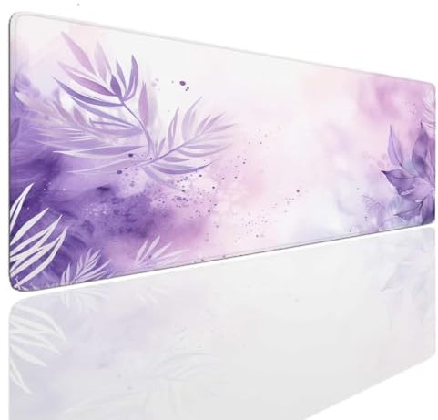 Alfombrilla Ratón Purple Art, Mousepad Alfombrilla Raton Gaming XXL 1400x700x4mm Mouse Desk Mat Gamer para Gaming, Tapete Escritorio Mujer Almohadilla Raton Mouse Pad Base de Goma Antideslizante S-904