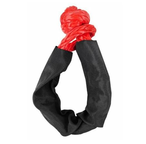 Cuerdas de remolque cortas sintéticas de 41000 libras, grillete suave, cuerda cinética, cuerda de remolque, grillete de enganche de remolque for vehículos todoterreno, resistente Remolque Coche Esling