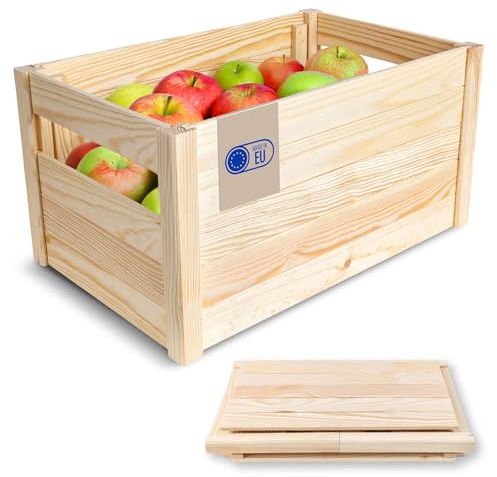 Creative Deco Fällbar trälåda | 46 x 29,5 x 23,5 cm | Lätt att montera