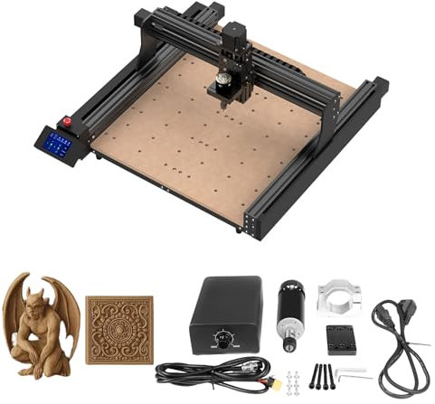 Twotrees TTC 450 CNC fresatrice per legno CNC con motore a mandrino CNC da 500 W, macchina per incisione per legno, acrilico, MDF, plastica PCB, area di lavoro 460 x 460 x 80 mm