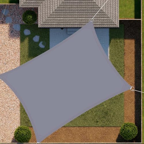 SRHIMEOS 5x5m Vela Ombreggiante Impermeabile E Resistente, Tende a Vela Parasole Esterno con Protezione UV, Rettangolare Telo Ombreggiante da Giardino, Terrazza, Cortile O Balcone