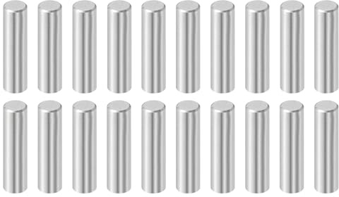 QUARKZMAN Zylinderstifte Rostfrei, 8mm x 30mm Dübelstifte 20 Stück | Spannstift, 304 Edelstahl Metallstifte, Silberton Passstift Bolzen Metall für DIY, Möbel, Bastelprojekte
